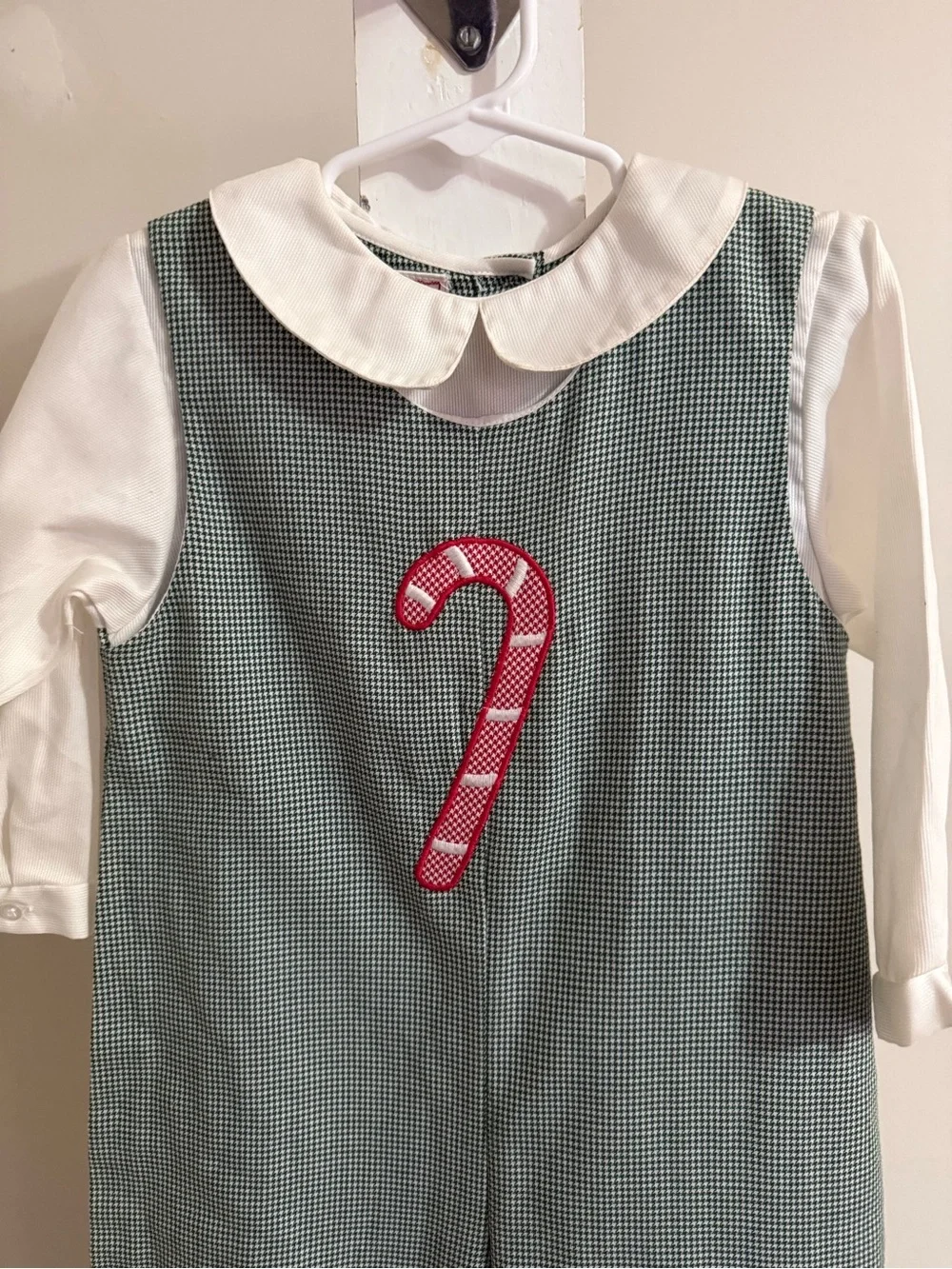 Zu Gingham Candy Cane Romper